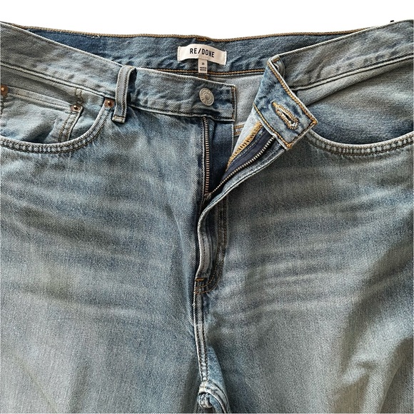 New Re/Done Low Rider Loose in Vintage Flow. Wide leg split seam low rise jean - Picture 9 of 16